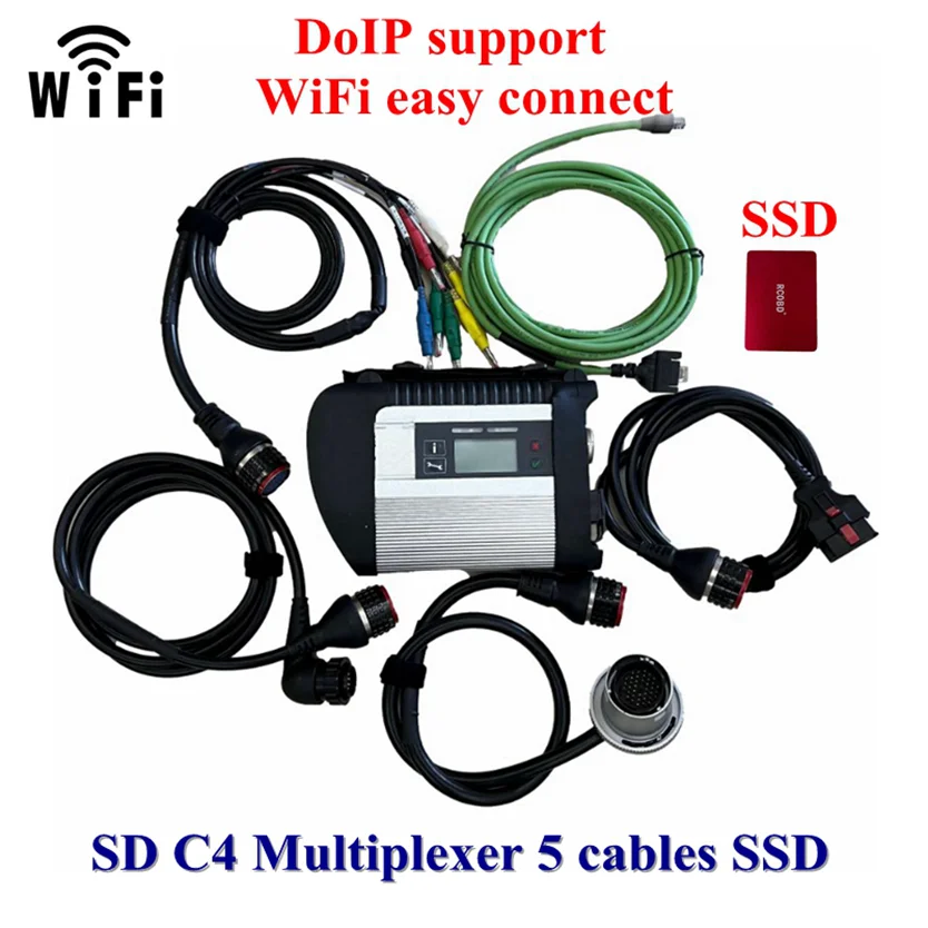 أحدث برنامج V03/2025 Win10 512gb SSD WIFI MB Star C4 DOIP SD توصيل أدوات التشخيص يمكن اختيار D630 كمبيوتر محمول 4 جيجابايت RAM