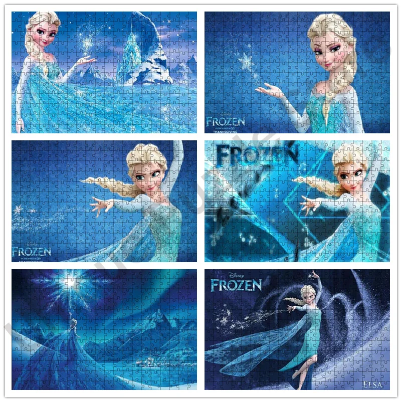 

Disney Anime Frozen Puzzle 35/300/500/1000 Pieces Paper Jigsaw Diy Large Puzzle Game Educational Toys Gifts for Adults & Kids