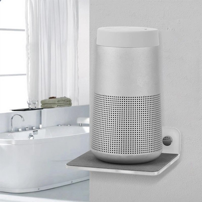 Wall Mounted Multifuncional Portable Speaker, branco Webcam, celular Router, Wall Shelf