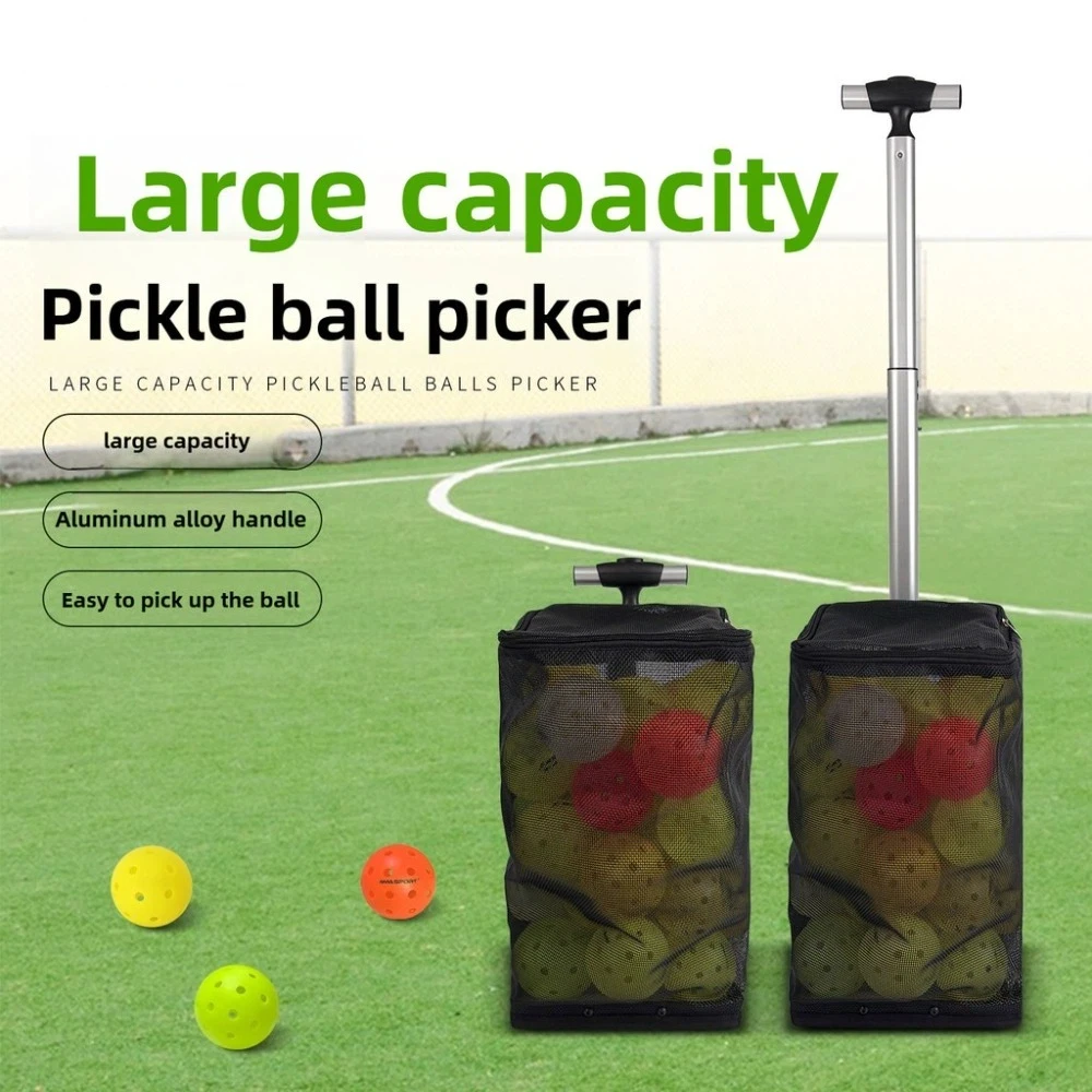 

New Portable Pickleball Picker Large Capacity Retractable Ball Retriever Lightweight Ball Collector Outdoor Court