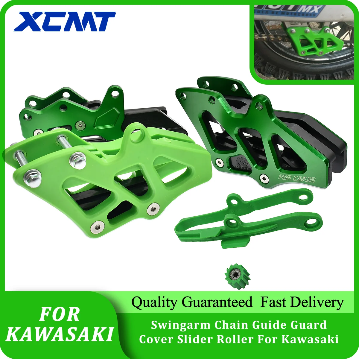 

Motorcycle CNC Chain Guide Slider Guide Swingarm Roller For Kawasaki KX250F KX450F KX250 KX450 250 450 KX 250F 450F KLX450R 450R