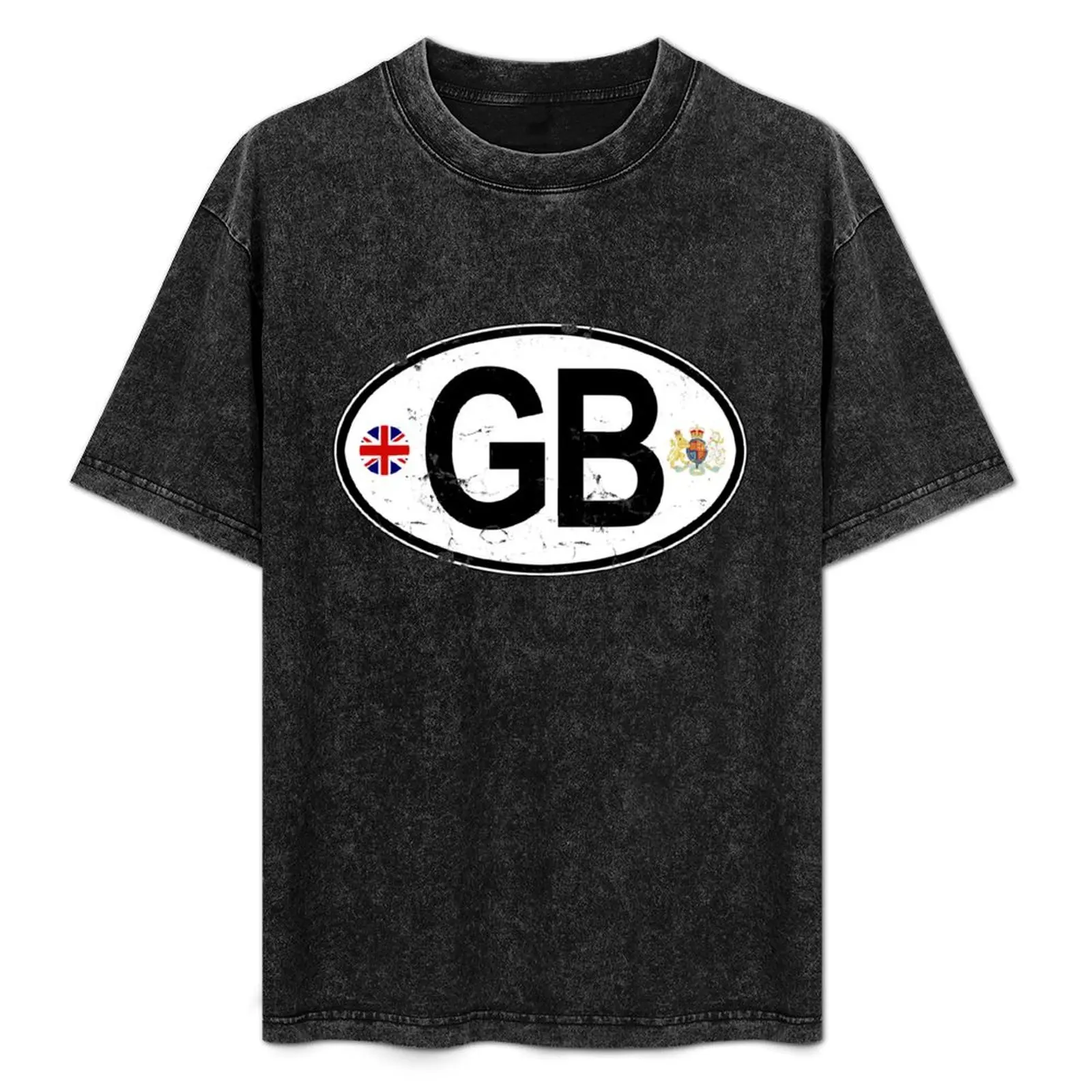 

Great Britain Oval Country Code Decal T-Shirt Basic All Season Solid T-Shirt