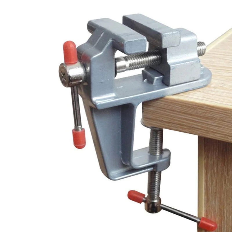 Universal Table Vise Home Aluminum Mini Clamp on Table Bench Vise DIY Household Flat Mouth Table Vise Hand Tools