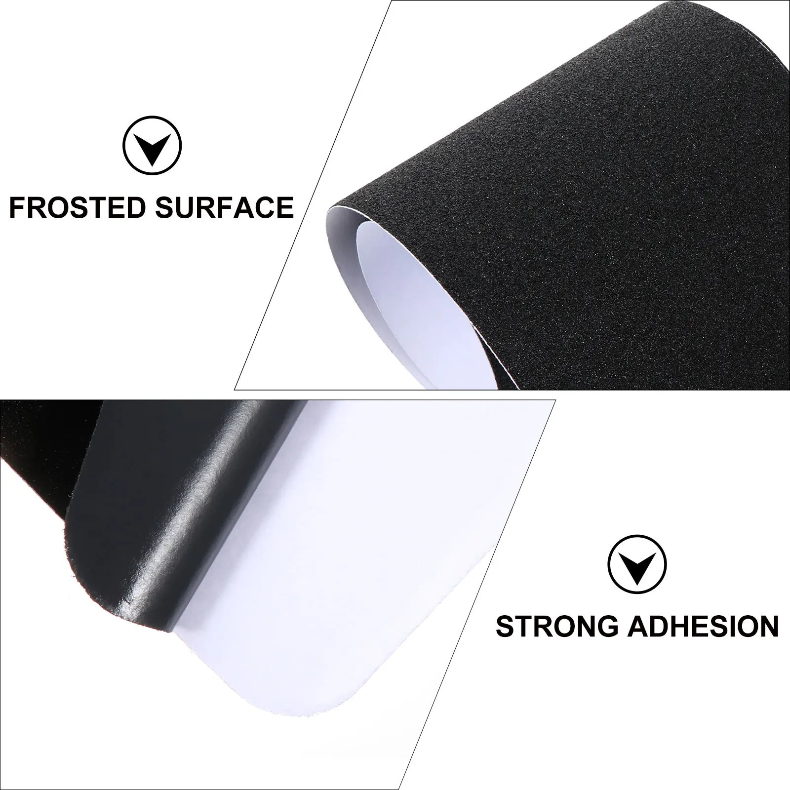 

4pcs Black PVC Anti Skid Stair Tapes 15cmx61cm Pre Cut Non Slip Stickers for Steps Ladder Safety Construction Tools