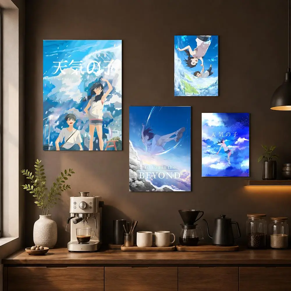 T-Tenki No Ko Poster Waterproof Wall Art Sticker For Home Living Room Bedroom Bar Vintage Decor High Quality Print Gift