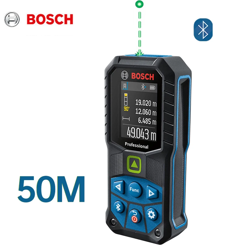 Dalmierz Laser z Bluetooth BOSCH 50M cyfrowy miernik laserowy dokładny miernik odległości budowy ruletka trana Lazer dalmierz