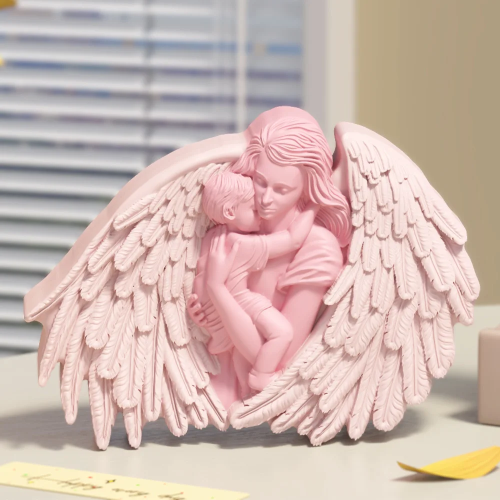 

Baby Shower Craft DIY Фея Бабочка Ангел Форма Силуэт матери и ребенка для ароматических свечей, автомобильного диффузора, камней и домашнего декора