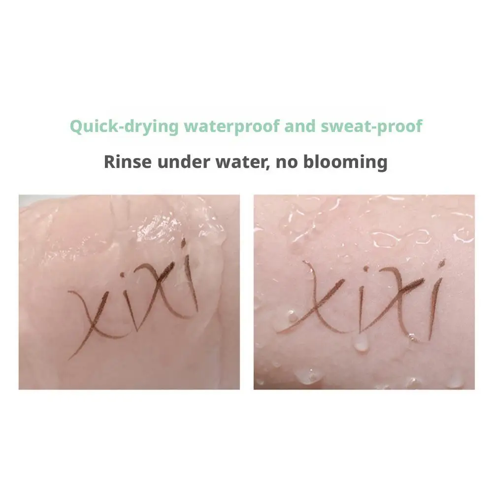 Caneta delineadora líquida sedosa, secagem rápida, à prova d'água, suor, longa duração, delineador suave, deitado, bicho da seda