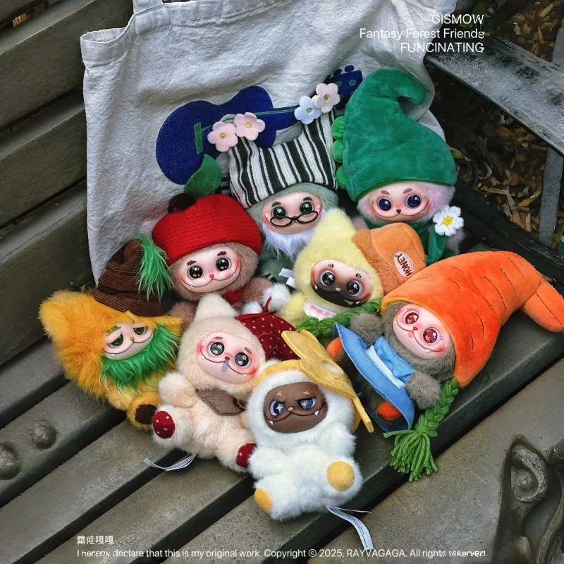 Gismow Little Hanhanbao الجيل الثاني الفينيل أفخم قلادة صندوق أعمى صديق الغابة مفاجأة دمية للنساء لعبة عصرية هدية