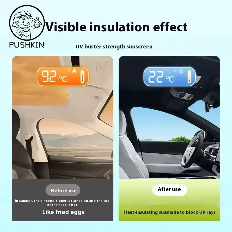 Fit For Xpeng G6 G9 2023 2024 2025 2026 Car Sunroof Sunshade Heat-Insulating Sunshade Xiaopeng Car Roof Sunshade