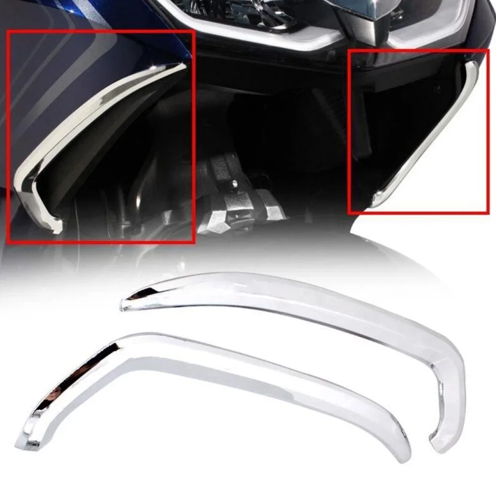 

Pair Motorcycle Front Vertical Vent Trim Chrome Accessories For Honda Goldwing Gold wing GL1800 GL 1800 2018 2019 2020 2021