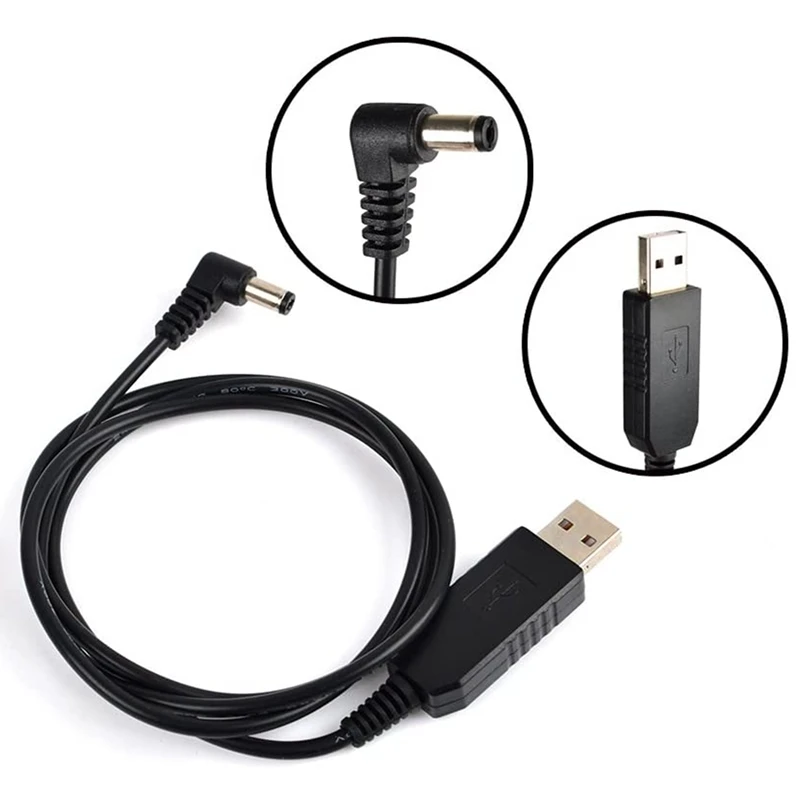 Cargador de batería para walkie-talkie, Cable de carga USB de repuesto para Baofeng UV-5R, UV-5RE, Radio bidireccional