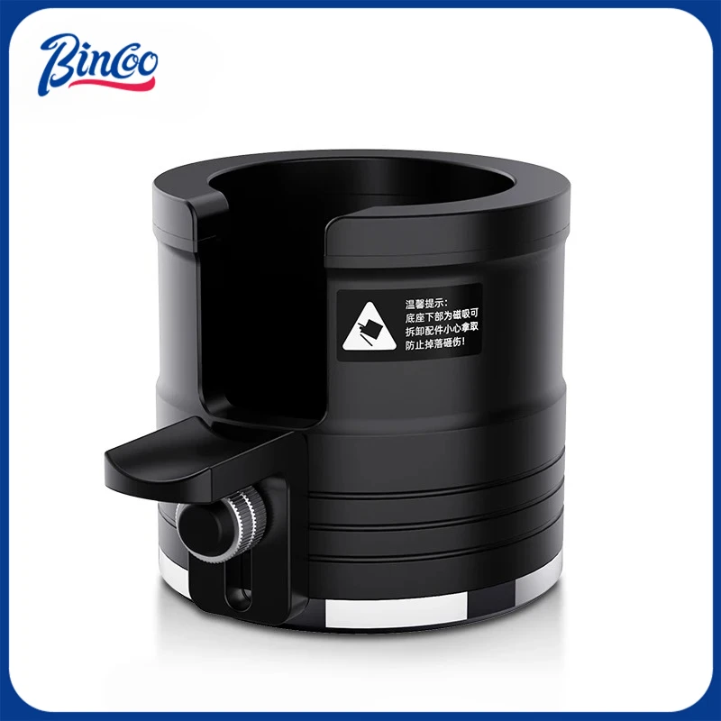 Bincoo Round Tamping Base Made of Aluminum Alloy for 51/58mm Portafilters Includes Holder for Coffee Distributor and Tamper Tool