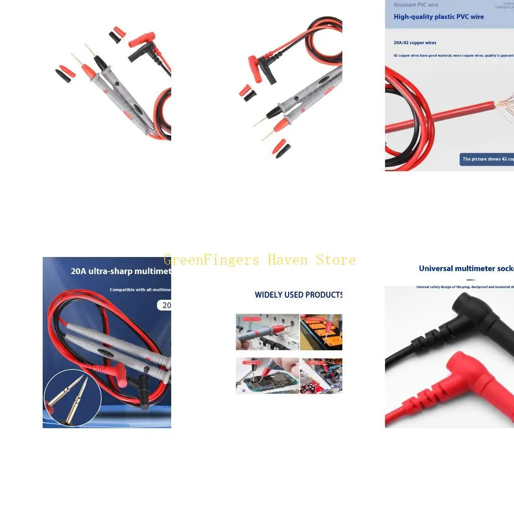 F68D Universal Multimeter Test Leads Probes Accuracy Tip for Pin LED Component Electrical Instrument