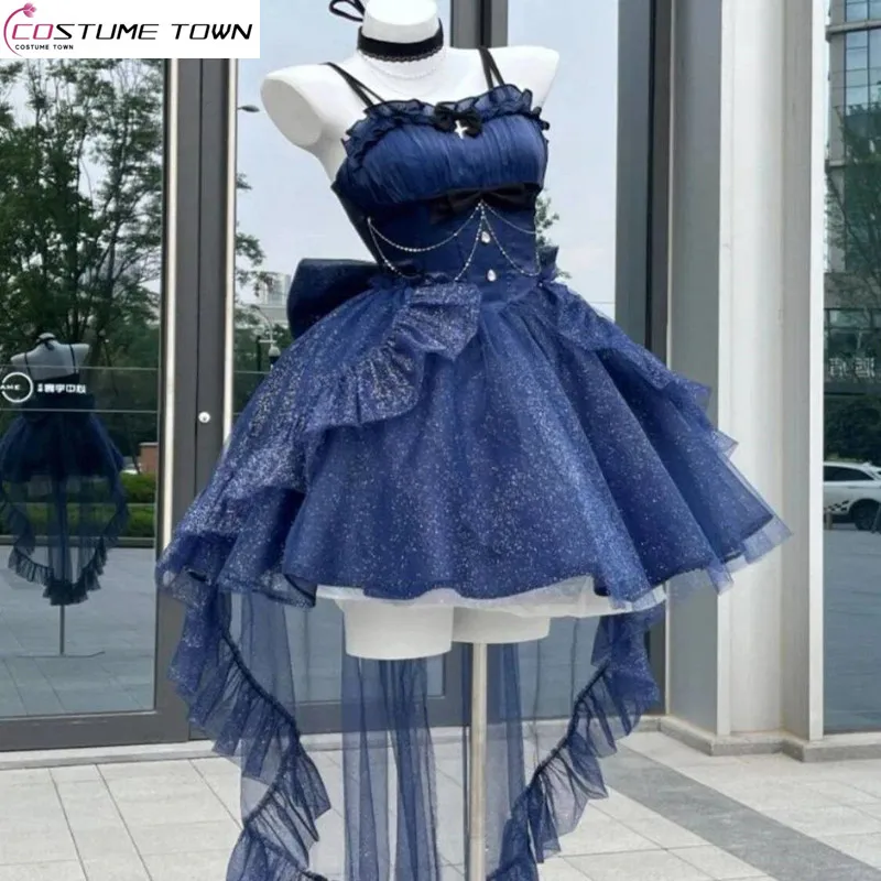 Spring and summer new Korean version sweet and spicy style exquisite waist cinching trailing dress
