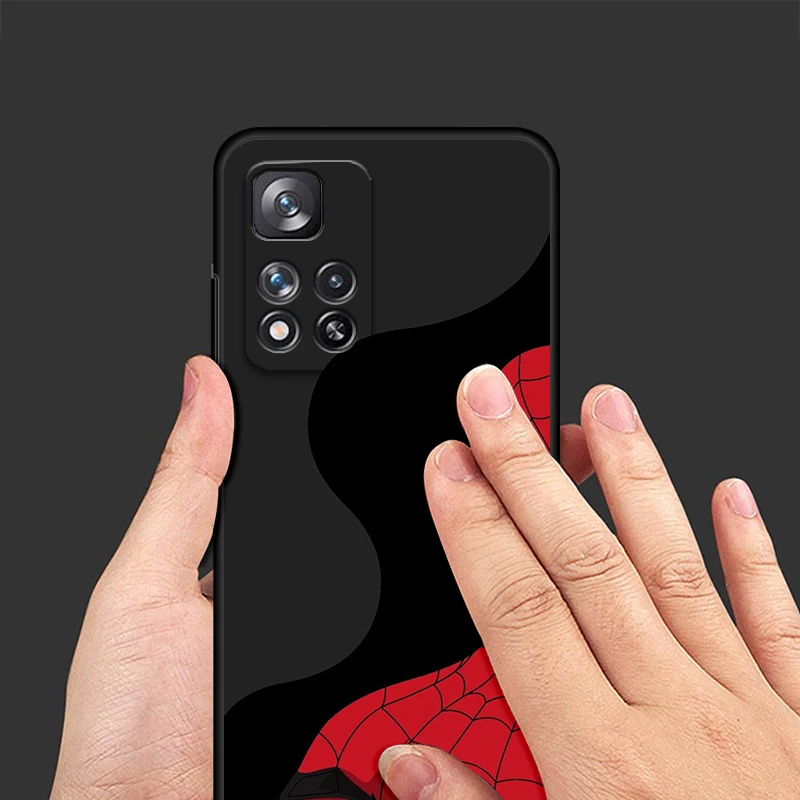 Anime Spiderman Hero Cool For Xiaomi Redmi Note 12 12S Turbo 11 11T 11S 10 10S 9 8 8T 7 Pro Plus 5G Black Phone Case Cover