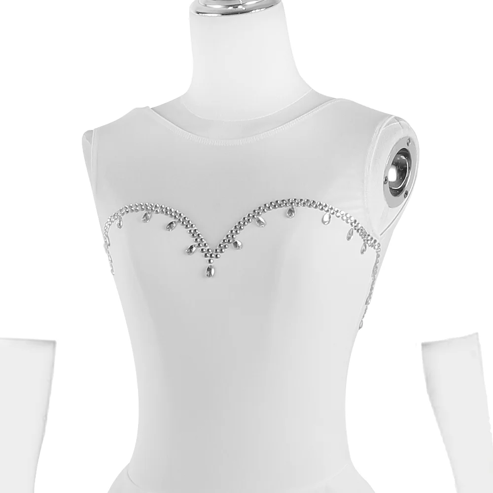 Zagitova Kunstschaatsjurk Dames Meisjes Schaatsrok Prestatie Competitie Wit Blauw Roze Mesh Rok