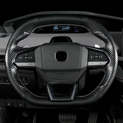 Carbon Fiber Car Steering Wheel Cover Protect for Changan Cs55 Plus Uni-v Uni-k 2020 2021 2022 2023 2024 Accessories Leather