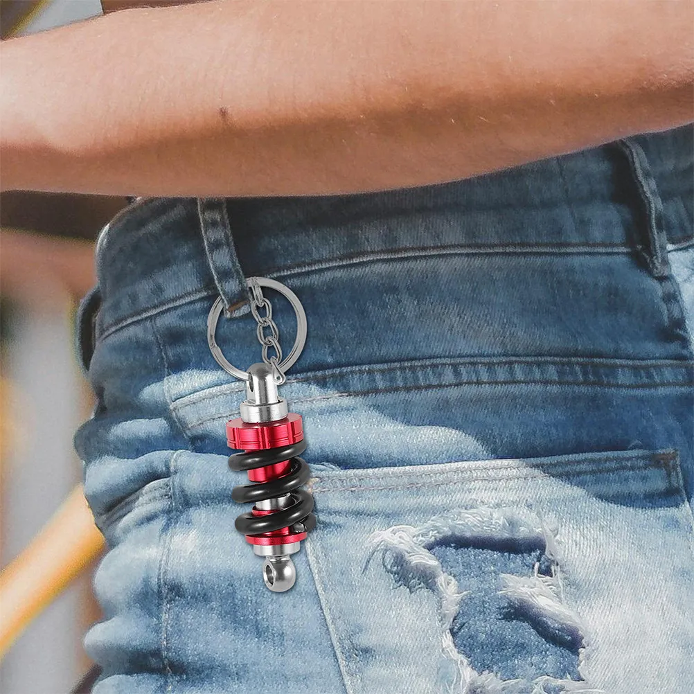 2Pcs Motorcycle Keychains Shock Absorber Design Metal Key Ring Car Home Decoration Motorcycle Accessories Motorbike Key Chain