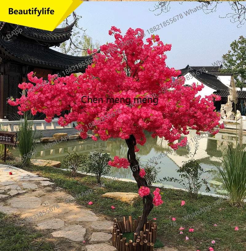 

M46 Искусственное дерево вишни, большое искусственное дерево, декоративное дерево в вестибюле отеля в торговом центре