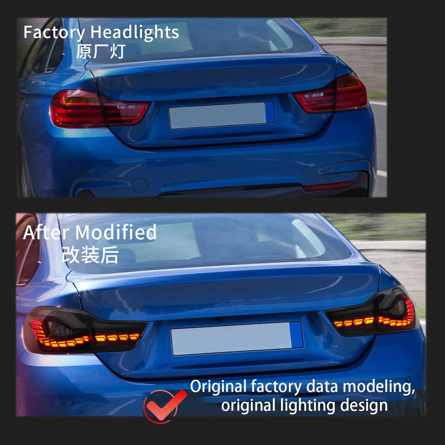 BM 4 Series F32 F36 F82 2014-2020 GTS Style Taillight Assembly Car Accessories Body Kit 4