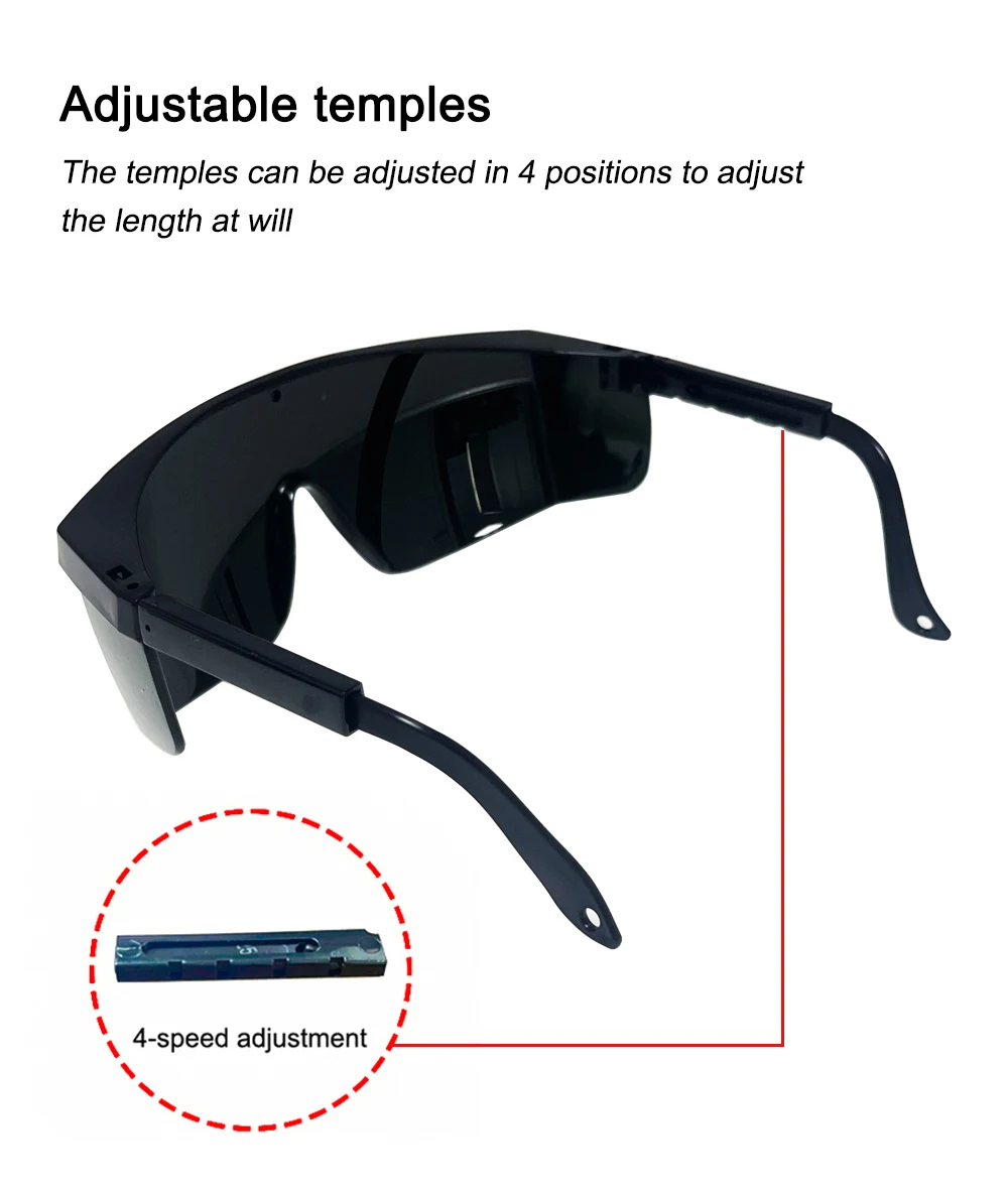 HUNST Infrarot-Ultraviolett-Laserschutzbrille Laserbearbeitungs-Schutzbrille 200-2000nm OD4+CE Schutzbrille – Detail 2
