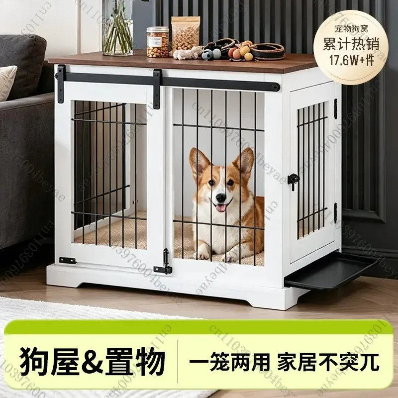 Indoor cage Medium-sized Small dog with tray Storage kennel Household dog cage Universal in all seasons