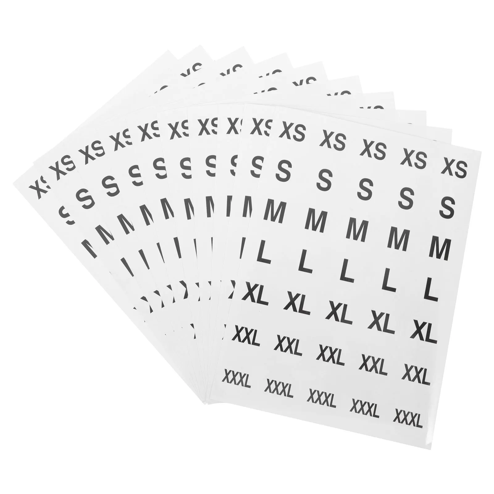 

350 Pcs Black Size Stickers Clothing Labels Versatile Application Easy Peel Stick Washable Adhesive Round Stickers Shirt Size