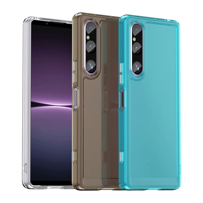 Candy Shockproof Silicone Bumper Phone Case For SONY Xperia 1 V 10V Soft cases