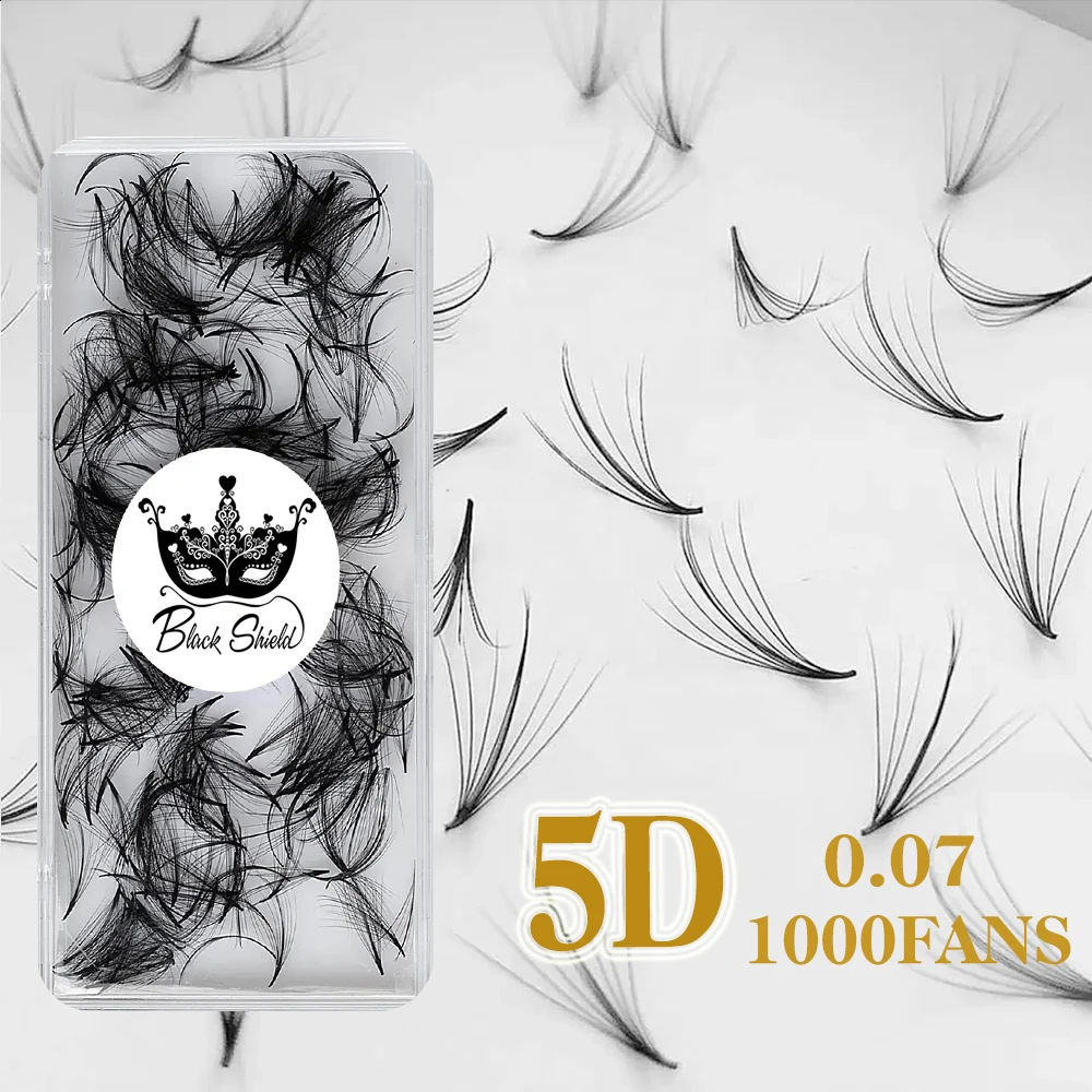 Spitz zulaufende, flauschige 5D 7D 9D C/D Curl Promade Volumen-Wimpernfächer, lose Fächer, Sandwich-Spikes, künstliche Wimpernverlängerung – Detail 5