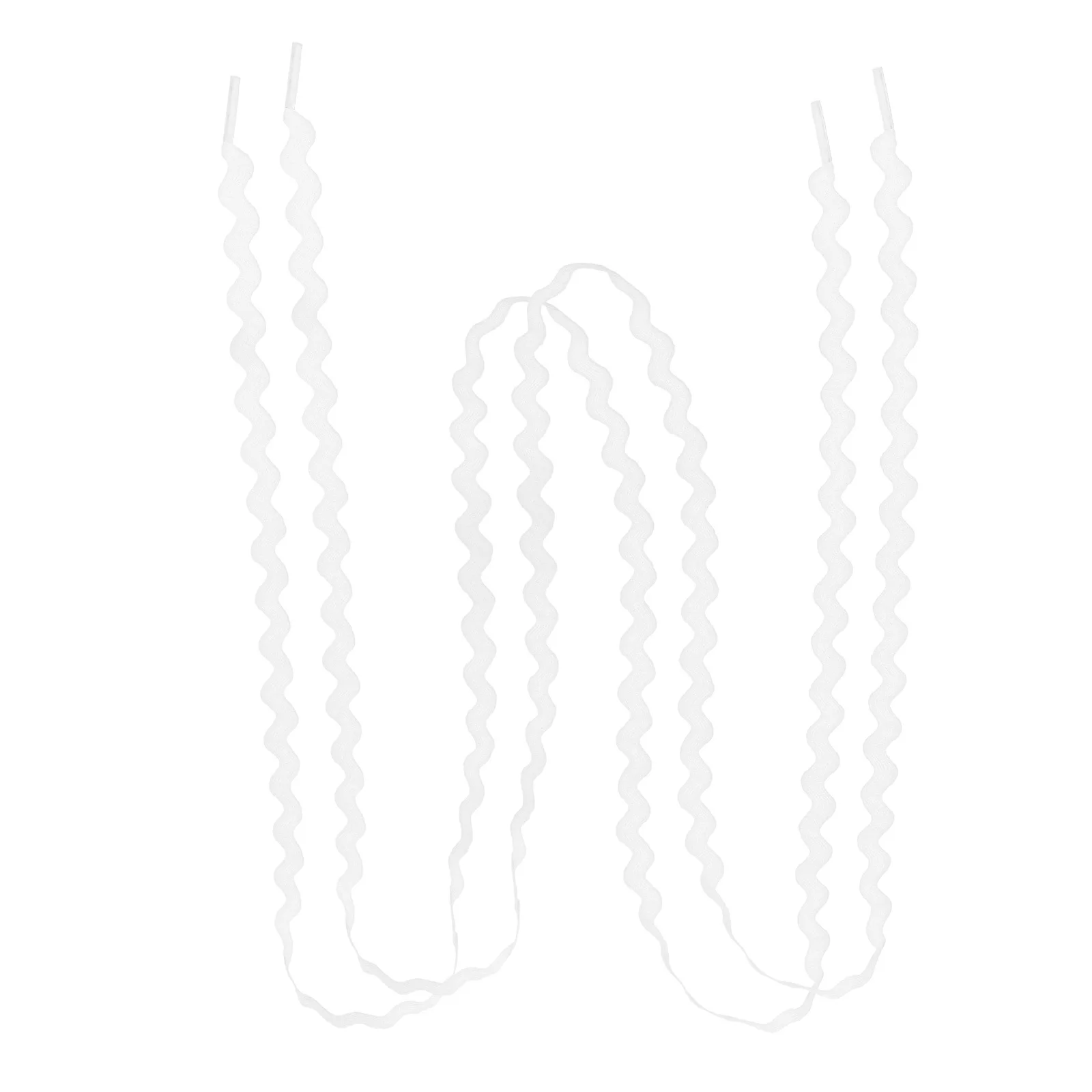1 paire de lacets ondulés polyvalents longueur réglable conception plate pour chaussures de ville 120cm 0.5cm lacets en spirale