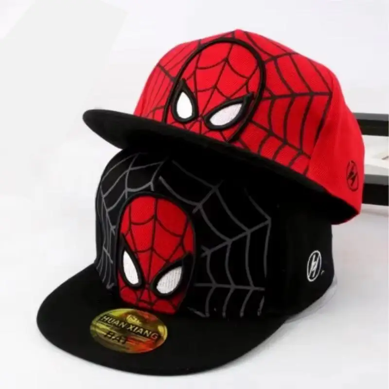 Anime Cartoon Spiderman Hats Baseball Cap Spring Summer Red Blue Black Halloween Carnival Snapback Hip Hop Adjustable Caps Gifts