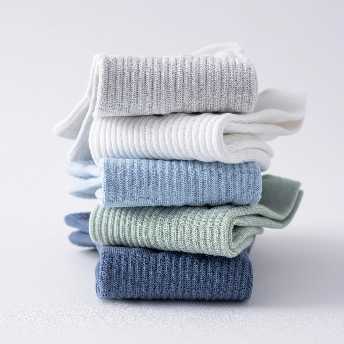 3 أزواج من الجوارب الرجالية القطنية للفصول الأربعة بلون سادة وبسيطة ومتعددة الاستخدامات على طراز الكلية مريحة وقابلة للتنفس #4