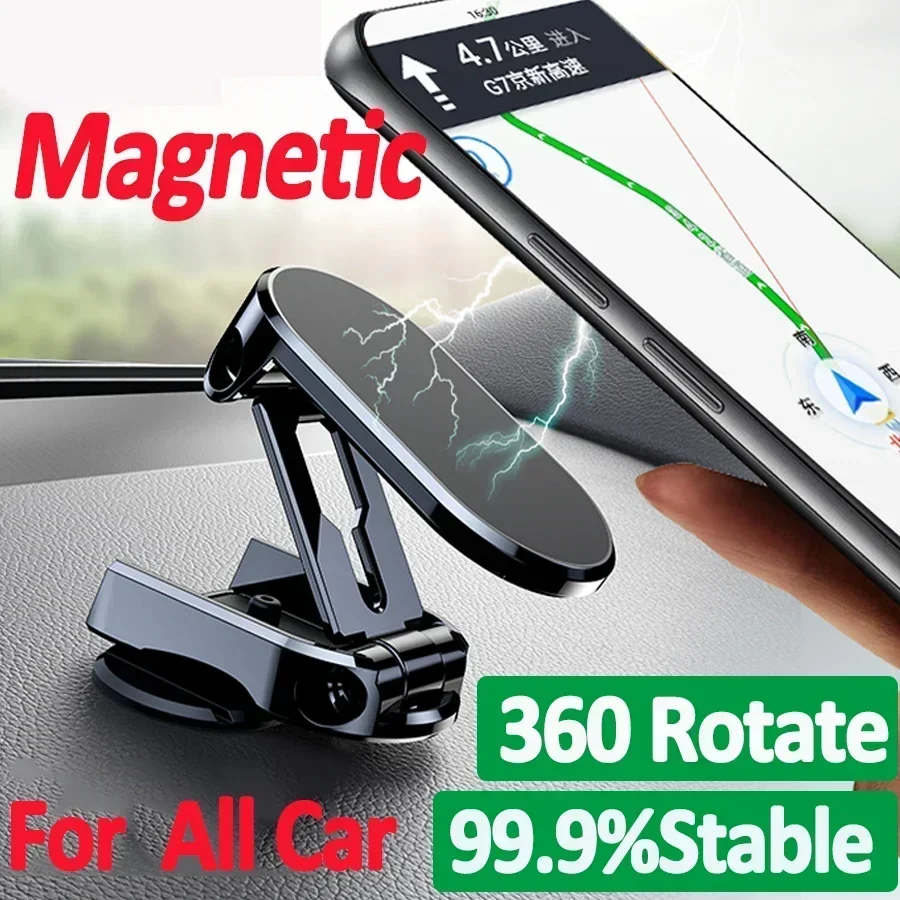 Car Magnetic Phone Holder Stand In Car For IPhone 15 14 13 12 XR Pro Huawei Magnet Mount Cell Mobile Wall Nightstand Support GPS image 2