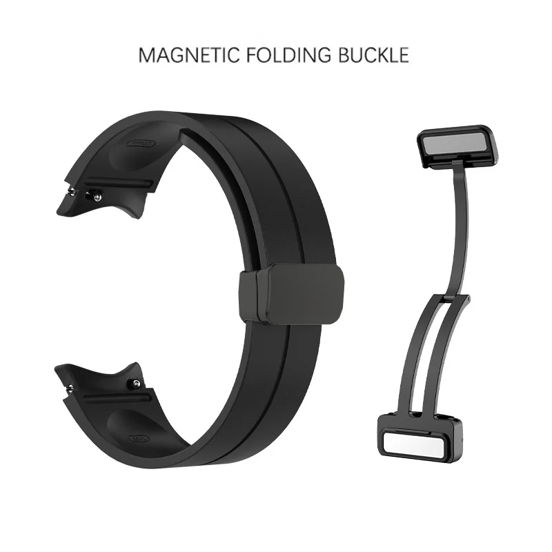 Tali Silikon Magnetik untuk Jam Tangan Samsung Galaxy 7 6 5 4 44Mm 40Mm/5 Pro 45Mm Gelang Jam Tangan Galaxy 6 Klasik 43Mm 47Mm Tali