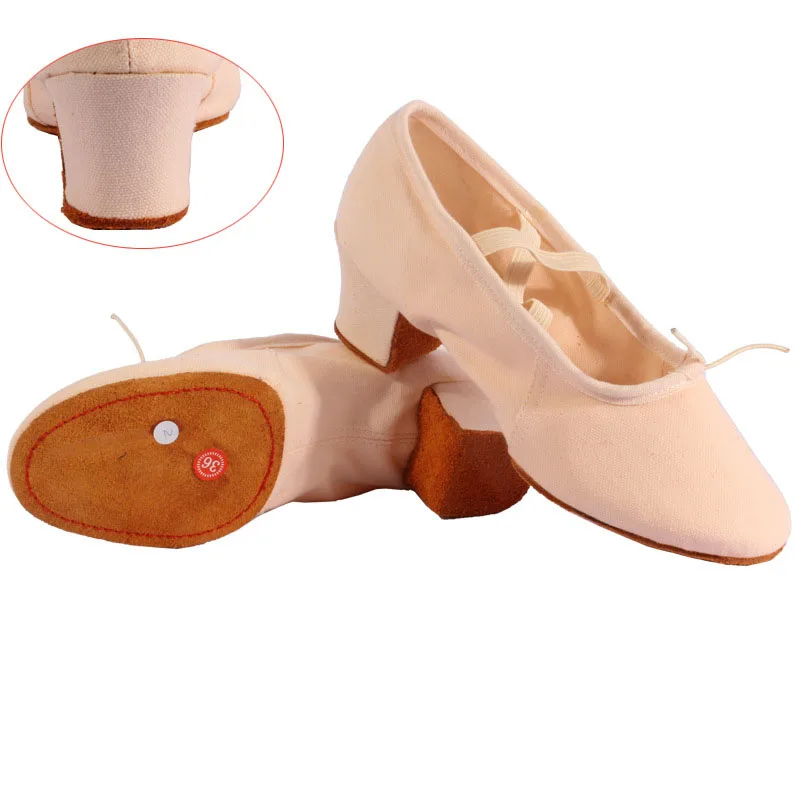 

2024 Elastic Cloth Adult Women Girl Cow Suede Shoe Soft Sole Ballet Dance Shoes Ethnic Dance Classical Teacher's Training Shoes