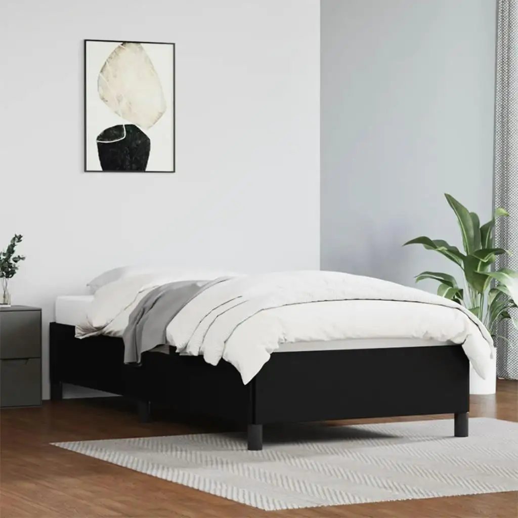 Twin XL Faux Leather Bed Frame (39.4x79.9) - No Mattress Included, Stylish & Durable Design