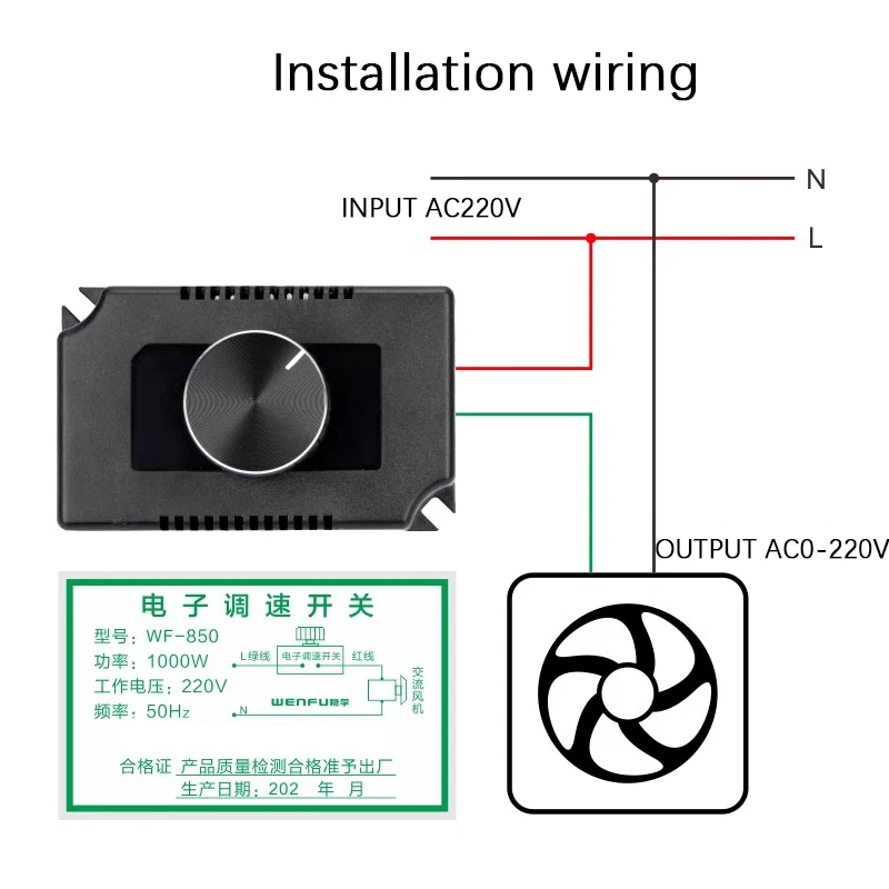 Electronic Governor Switch 220v Angle Grinder Motor Controller Continuously Variable Speed Exhaust Fan Blower