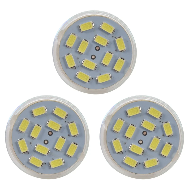 

New-3X 6W GU4(MR11) LED Spotlight MR11 12 SMD 5730 570 Lm DC 12V, White