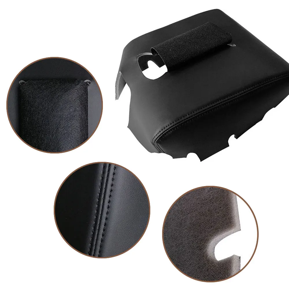 For Chevrolet Chevy Silverado GMC Sierra 2014 2015 2016 2017 2018 Microfiber Leather w/ Sponge Center Console Armrest Cover Trim