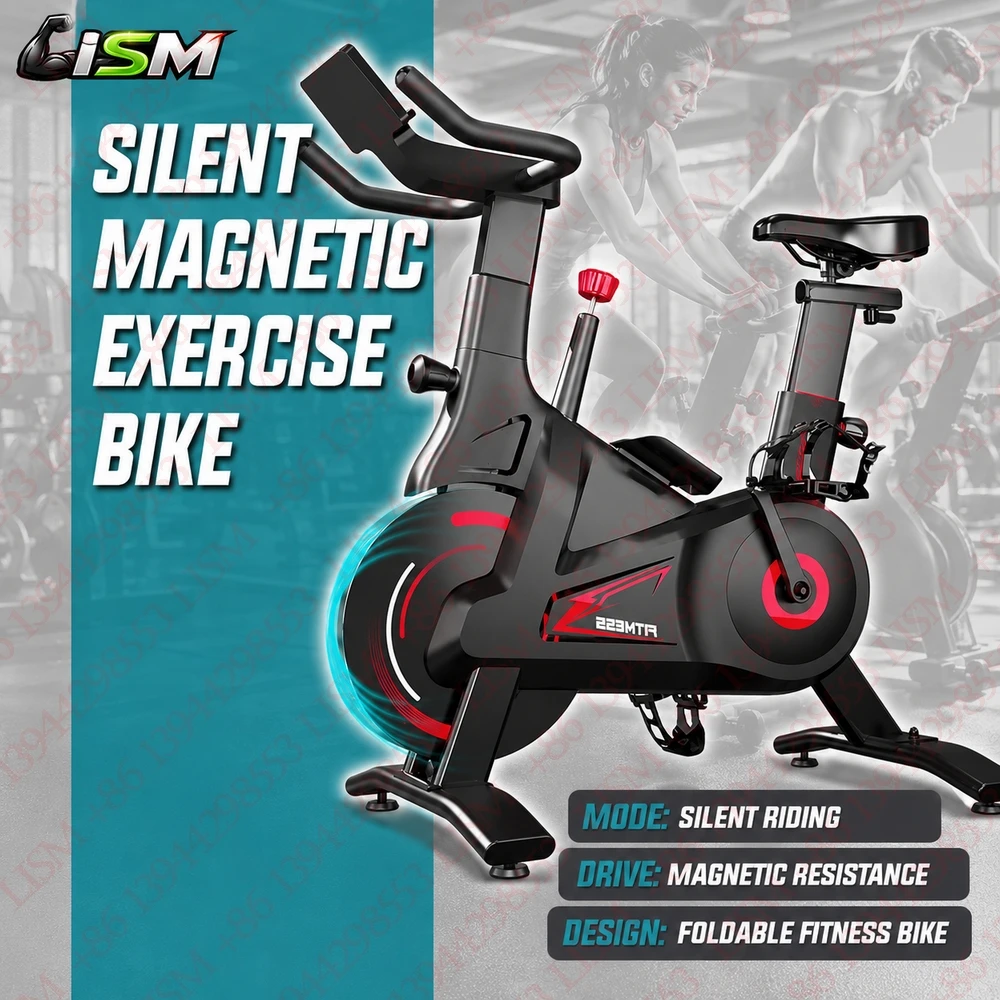 

Silent Magnetic Resistance Exercise Bike 300LB Capacity Dual Drive Alloy Flywheel Smart App Home Gym Cardio Stationary Cycle