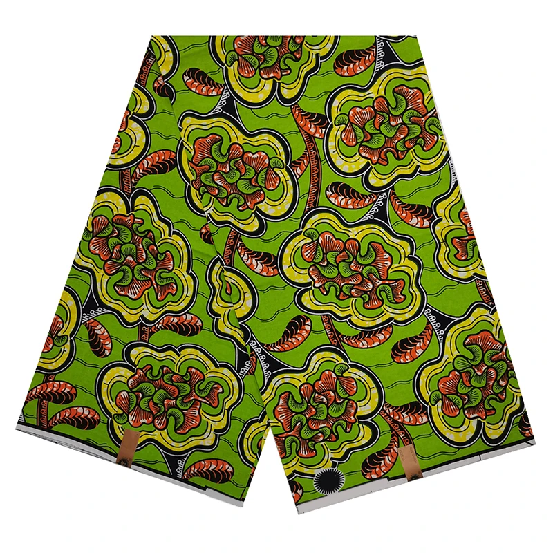 Latest Design African Veritable Wax Loincloth Fabric 100% Cotton Real Soft Batik Nigeriaan Dutch Style Authentic Original 6Yards