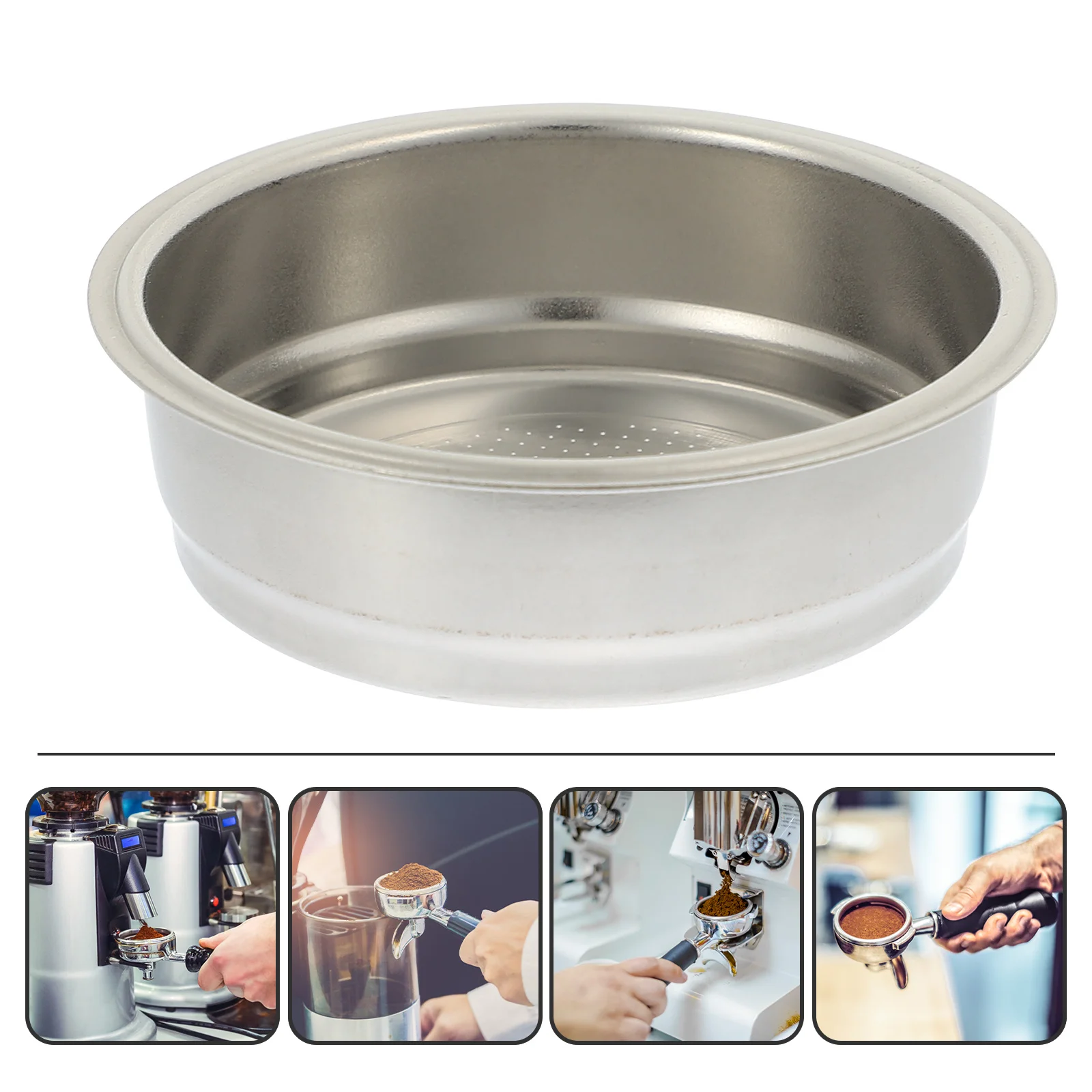 

Stainless Steel Espresso Filter Basket Coffee Machine Accessory Pure Taste Antirust Reusable Professional Craftsmanship
