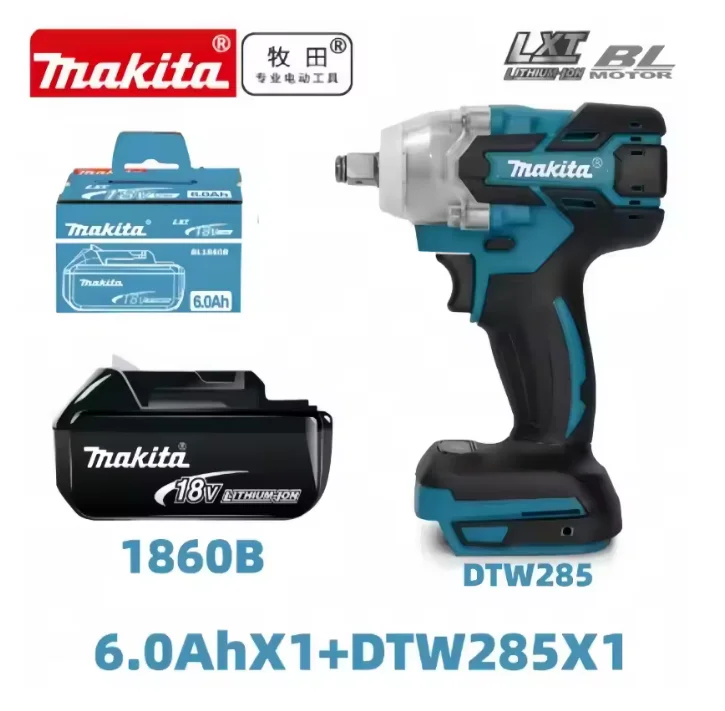 100% originele Makita-batterij, 18V 6.0Ah oplaadbare batterij, vervangt Makita BL1830B L1840B L1850B L1860B, batterij voor elektrisch gereedschap