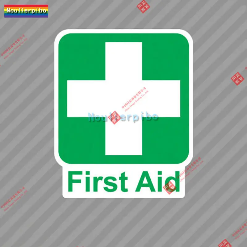 Fun Decals First Aid Occupational Health and Safety Public Safety Car Decals Vinyl Car Motorcycle Laptop Truck Bike Racing Decal
