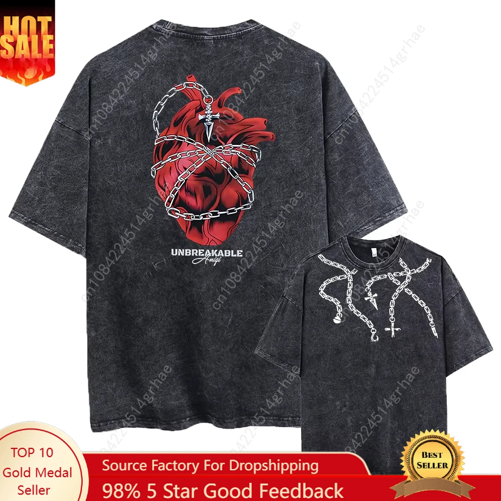 

Hip-hop Anime Hunter 100% Cotton Men's Summer New Pure Cotton Printed Crew Neck Slim Short-sleeve T-shirt Plus Size