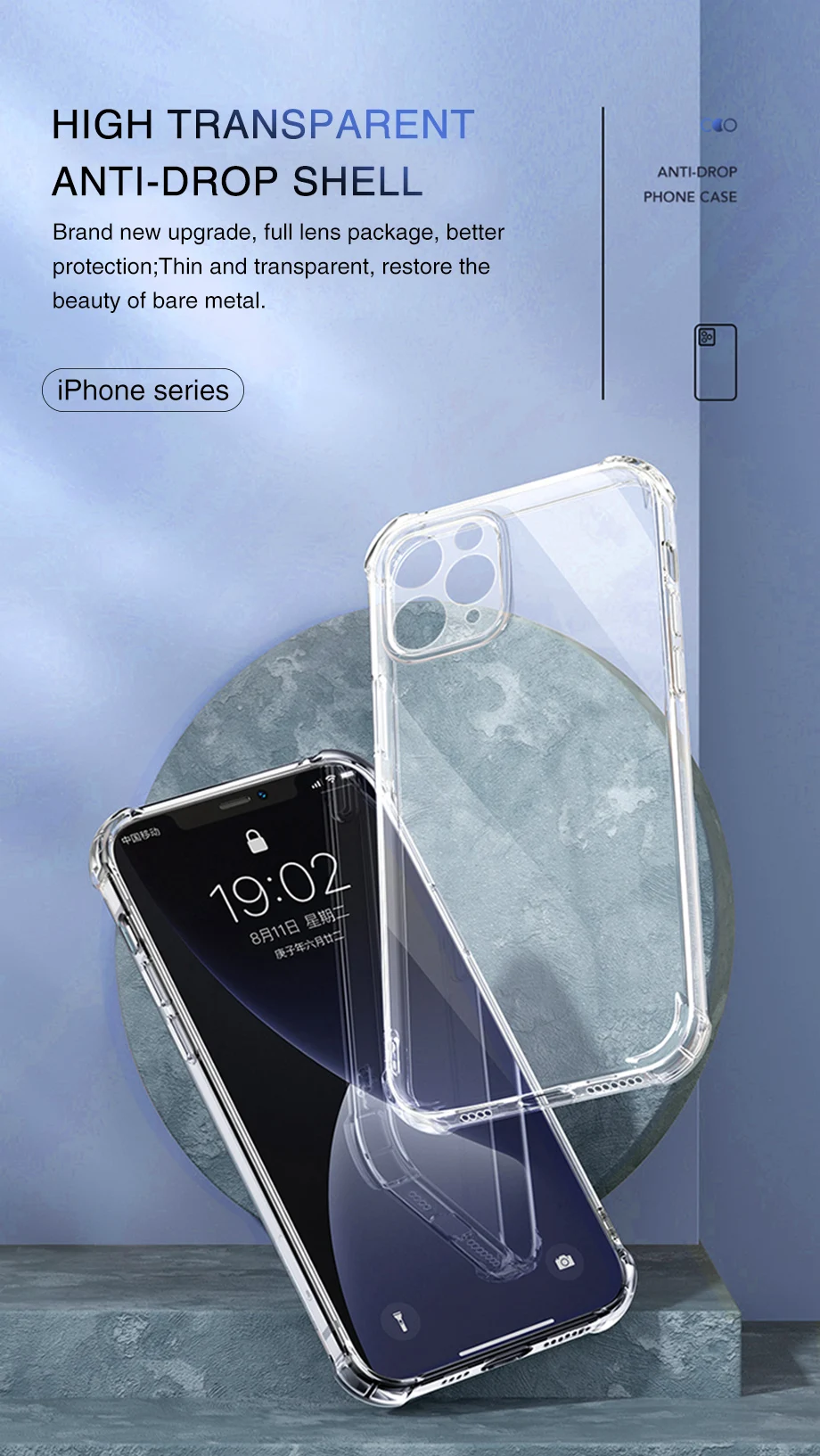 Fallschutz Airbag Soft Case für iPhone 16 Pro Max Funda iPhone 16 iPhone 16 Plus stoßfeste klare transparente Abdeckung Hüllen – Detail 5