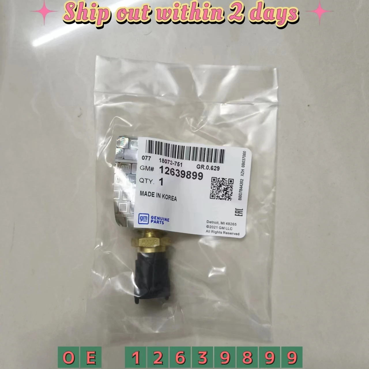 Engine Coolant Temperature Sensor For Buick Cadillac CTS GMC Opel Chevrolet 12639899 12566778