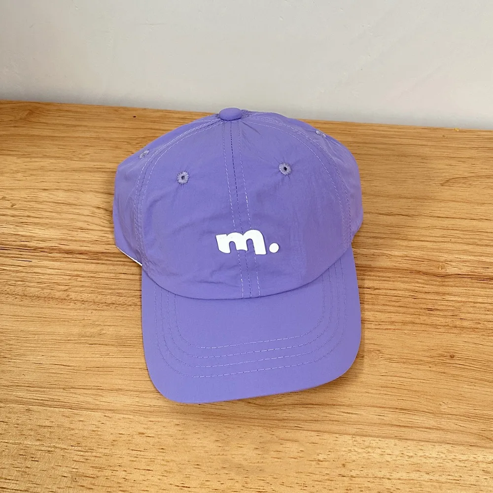 

Letter M Children Baseball Hat Candy Color Breathable Quick Drying Sun Hat Sunscreen Embroiderey Teenagers Peaked Cap Beach