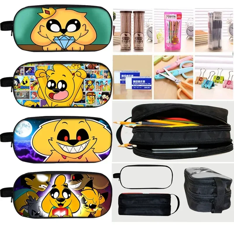 

Cartoon Compadretes Mikecrack Pencil Case Cosmetic Cases Kids Pencil Box Large Capacity Pen Bag boys girls Zipper Stationery Bag